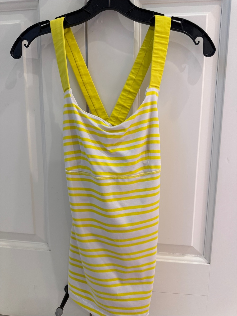 lululemon athletica Yellow & White Striped Tank